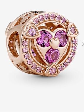 Pandora Reveal Your Love Sparkling Hearts
Button Charm